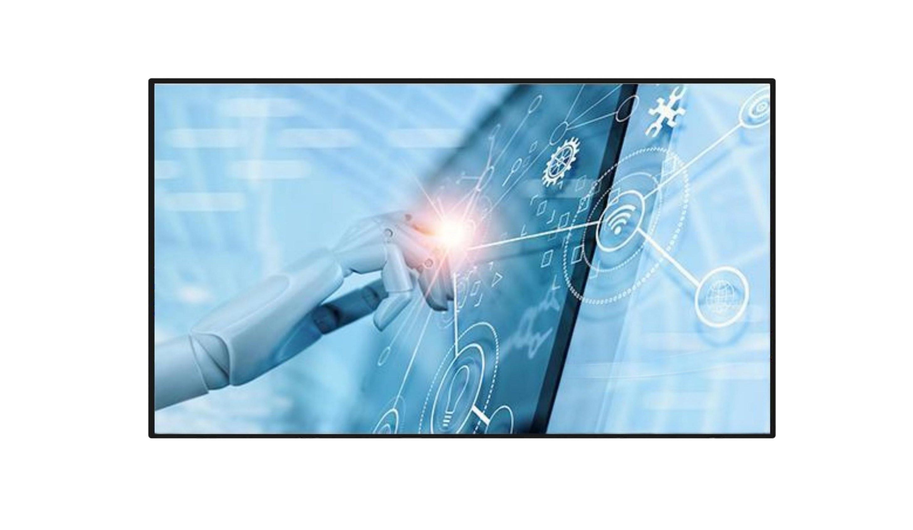 55 Inch Metal Housing Android Kiosk Wall Mounted Monitor Screen Touch Monitor